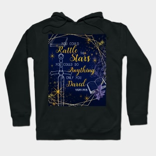 You could rattle the stars in navy and gold Hoodie